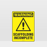 Custom Signs Outdoor Metal,Warning Scaffolding Incomplete Sign